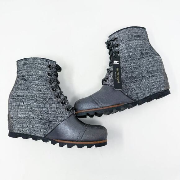 NWT Sorel Gray & Silver Joan of Arctic Wedge II PDX Bootie Women's Size 7.5 - Picture 5 of 9